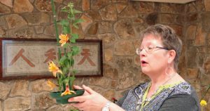 Meeting Guest speaker Suzanne M. discusses creative floral design